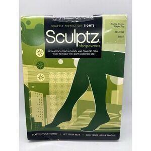 Sculptz Shapely Perfection Tights Shaper Top Brown Size 52 L/C Shapewear